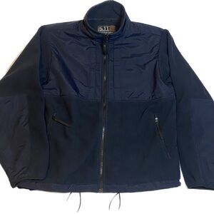 5.11 Tactical Jacket Men's Large Blue Fleece Soft Shell Utility Patrol Coat Zip